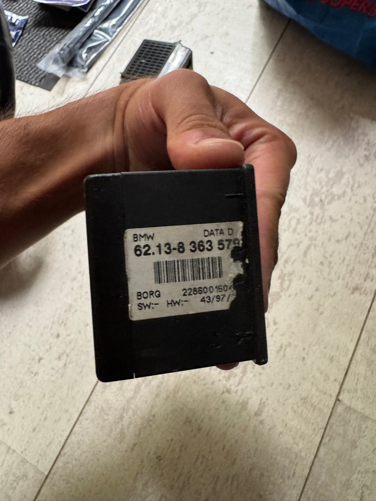 BMW E36 7-Button On-Board Computer Panel / Clock Unit – OEM (Used) 62138363579