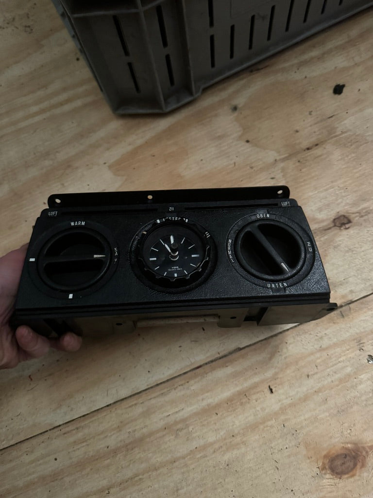 BMW E12 Heater Control Panel A/C with Analog Clock | USED Genuine OEM