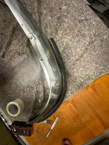 BMW E9 Front Bumper – Good Condition (Original) Including Left Rubber / Impact Strip (Driver Side)