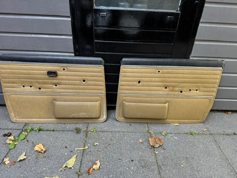 BMW E12 Beige Leather Door Cards – Original Interior Panels (Set)