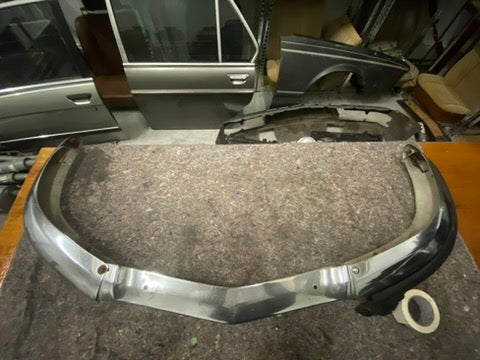BMW E9 Front Bumper – Good Condition (Original) Including Left Rubber / Impact Strip (Driver Side)