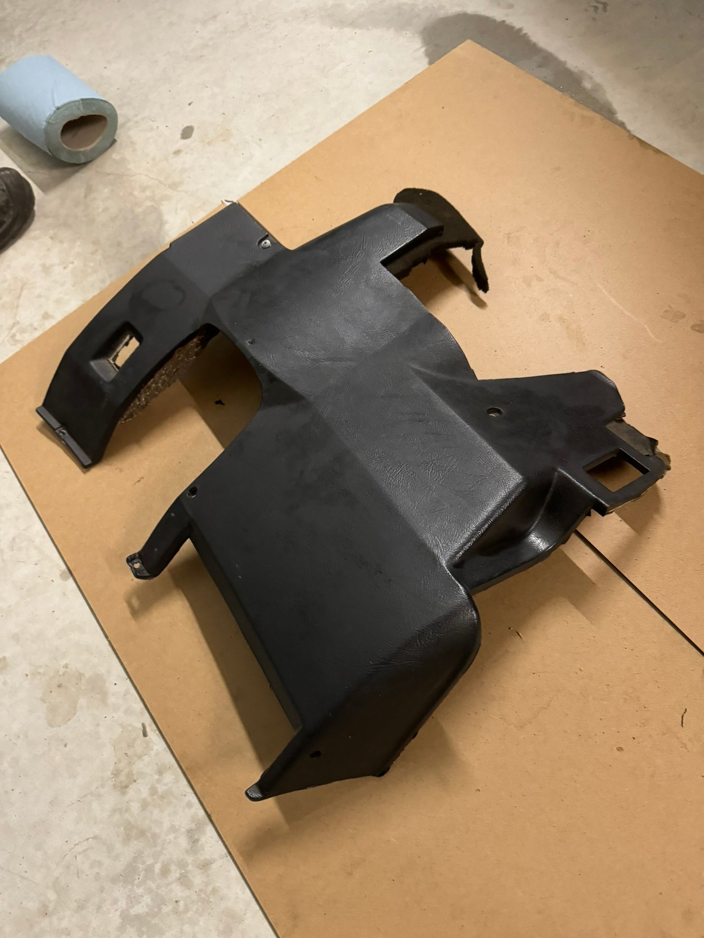 BMW E28 Kick Panel – Black Under-Dash Cover (Driver Side, LHD) – Minor Damage