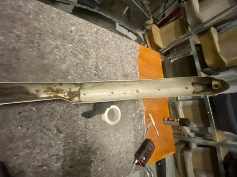 BMW E9 Front Bumper – Good Condition (Original) Including Left Rubber / Impact Strip (Driver Side)