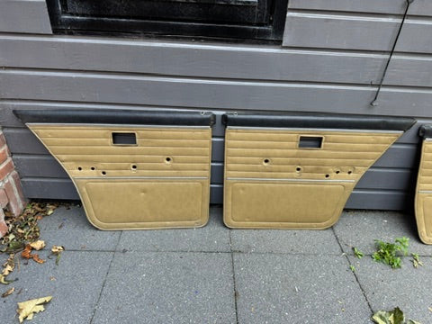BMW E12 Beige Leather Door Cards – Original Interior Panels (Set)
