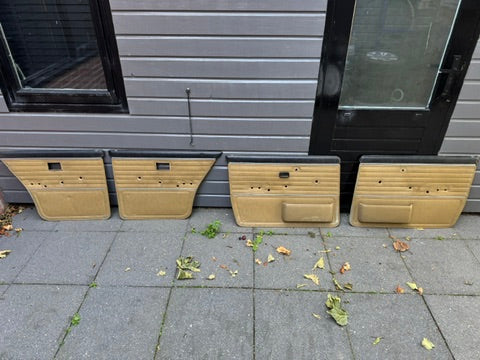 BMW E12 Beige Leather Door Cards – Original Interior Panels (Set)