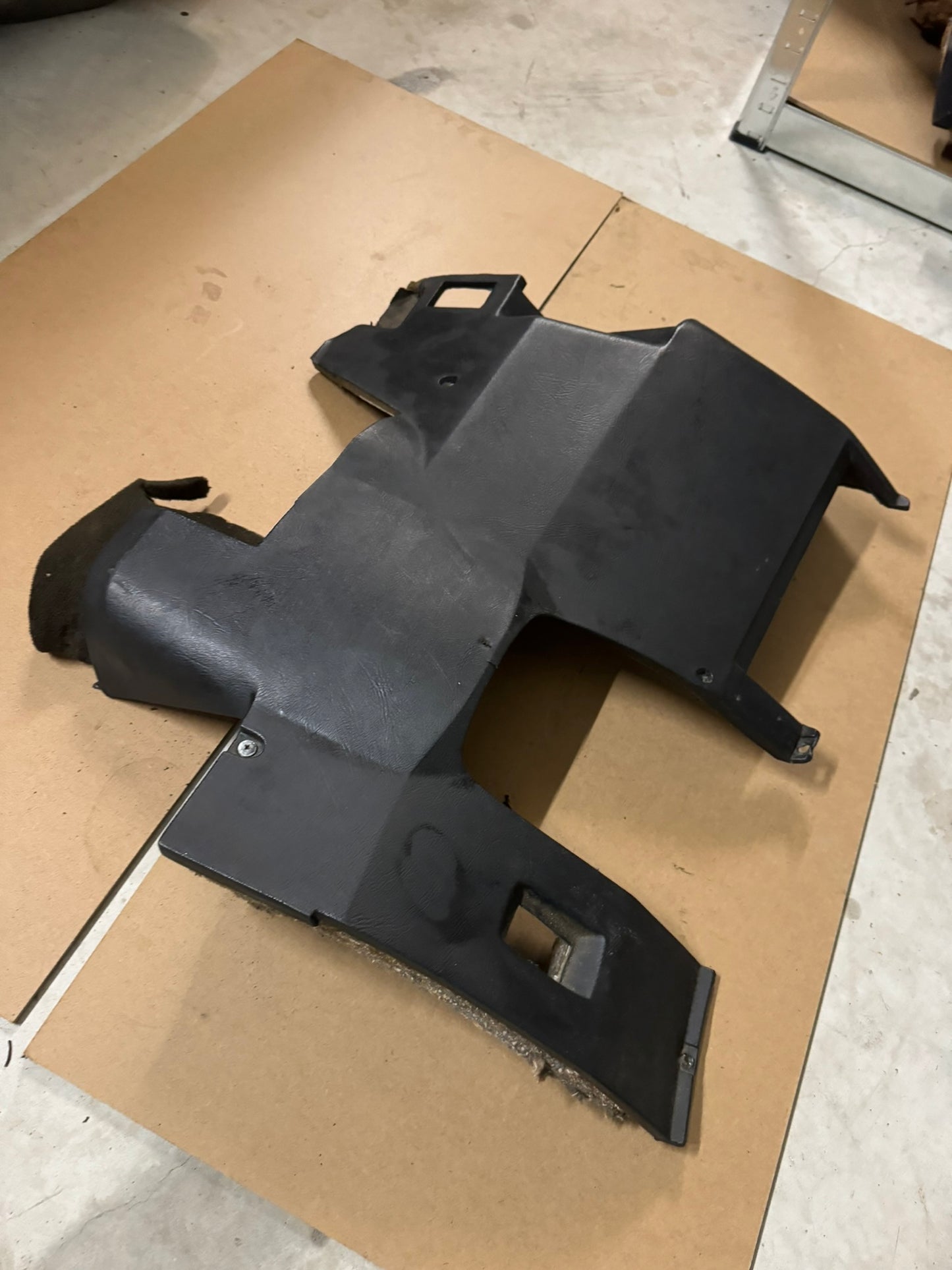 BMW E28 Kick Panel – Black Under-Dash Cover (Driver Side, LHD) – Minor Damage