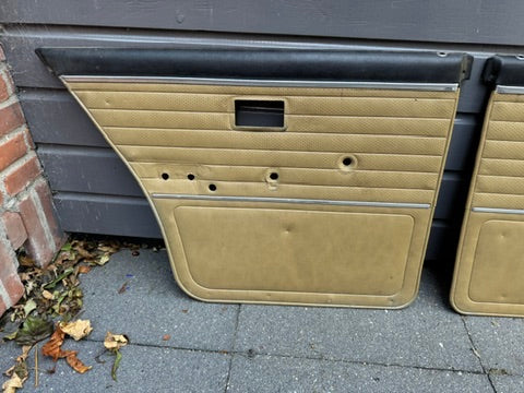 BMW E12 Beige Leather Door Cards – Original Interior Panels (Set)