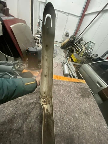 BMW E9 Front Bumper – Good Condition (Original) Including Left Rubber / Impact Strip (Driver Side)