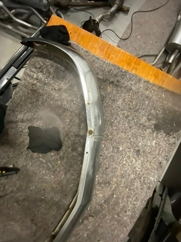 BMW E9 Front Bumper – Good Condition (Original) Including Left Rubber / Impact Strip (Driver Side)