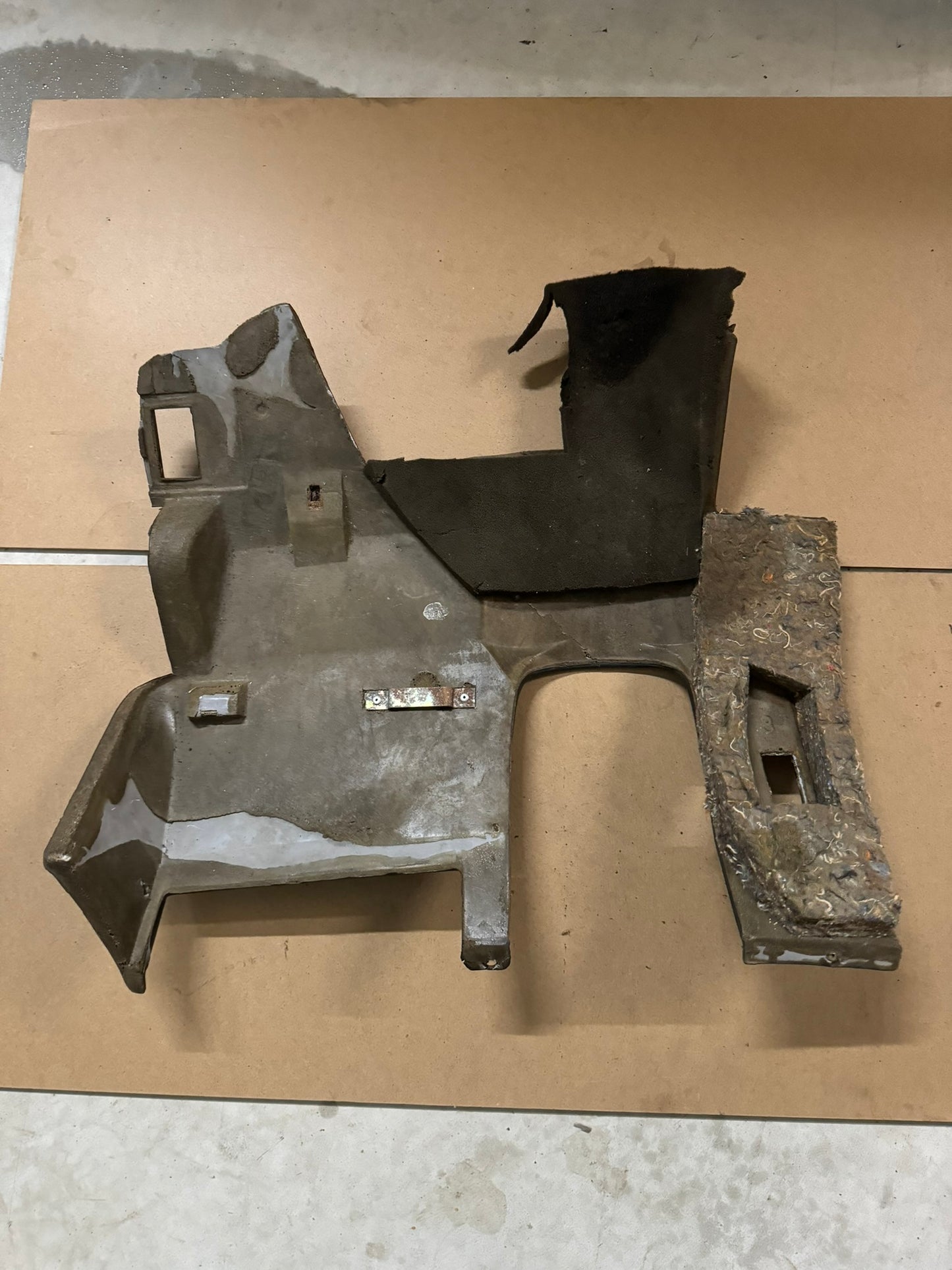 BMW E28 Kick Panel – Black Under-Dash Cover (Driver Side, LHD) – Minor Damage